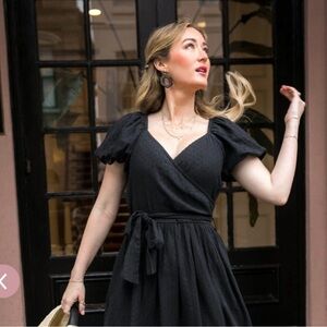 Elegant Black Wrap Dress